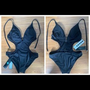 BCBC Black One Piece Bathing Suit